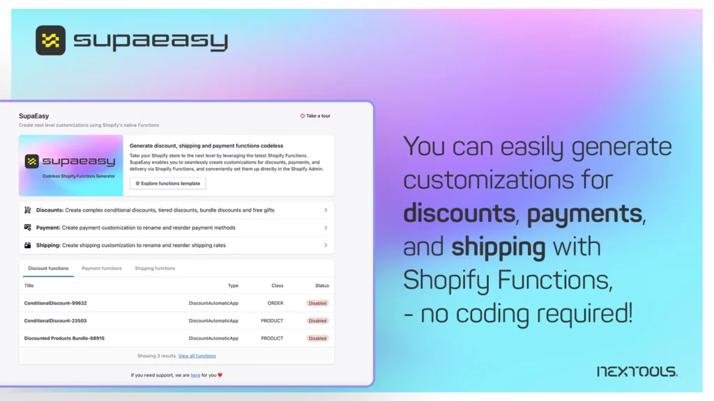 How to generate a Payment Function with SupaEasy